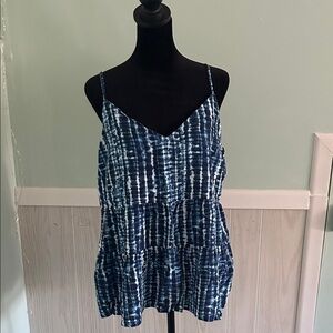 Old Navy Navy Tie-Dye Camisole